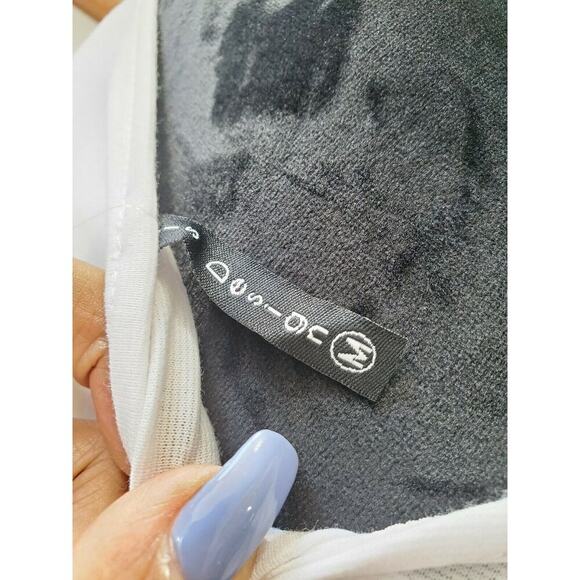 Design Women's White Polyester Round Neck Long Sleeve Knee Length Dress Size M - Picture 8 of 10